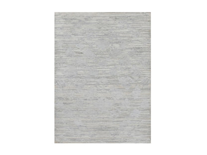Grey 4'1" x 6'0" Modern / Contemporary Hand knotted Wool Rug - Sku: O091281