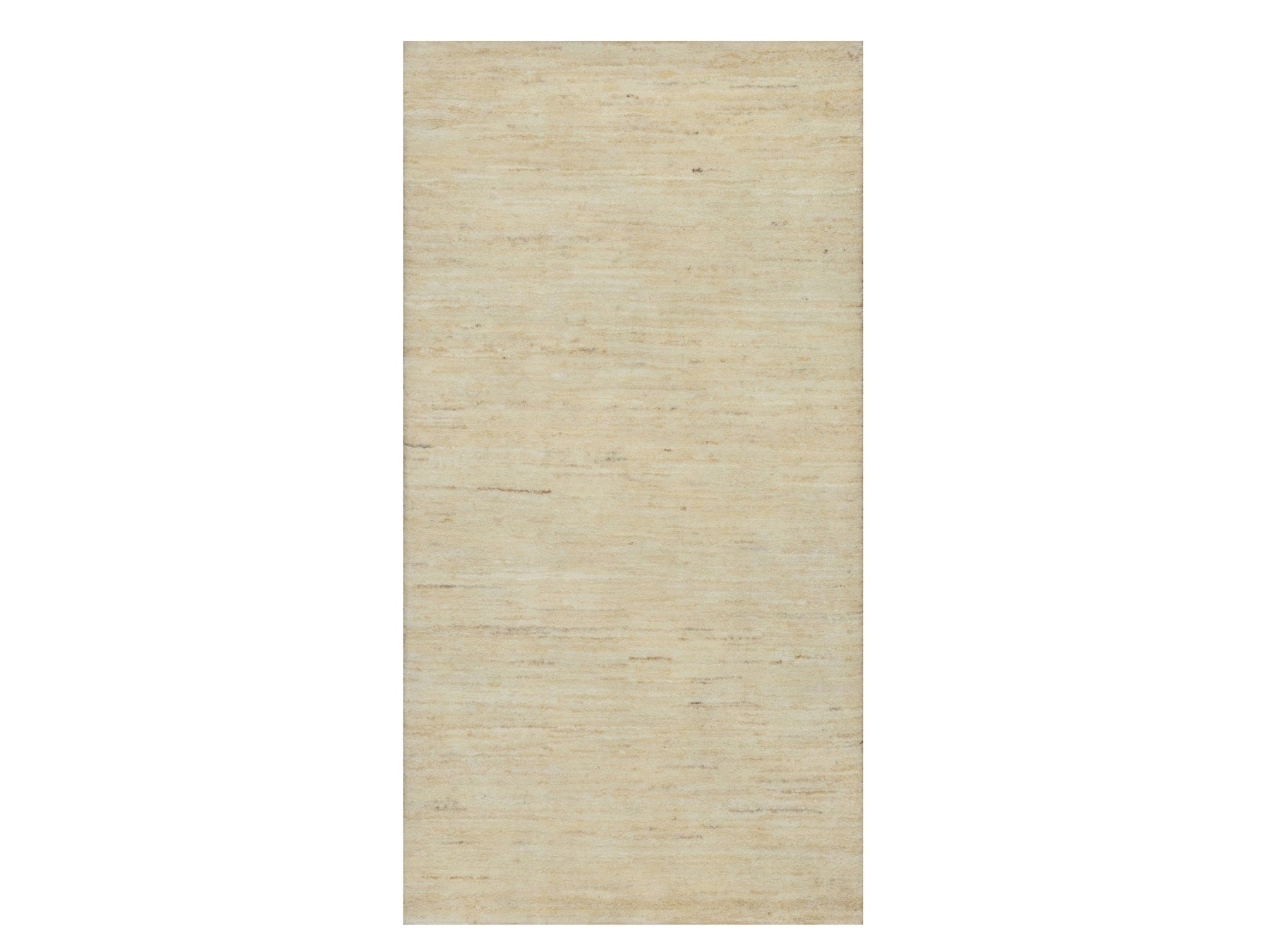 Gabbeh Modern / Contemporary hand-knotted wool runner in Ivory, 2'4" x 11'6" — SKU O091293