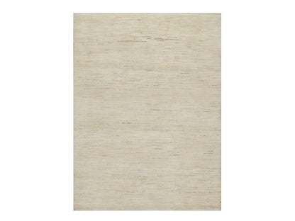 Gabbeh Modern / Contemporary hand-knotted wool rug in Ivory, 4'9" x 6'4" — SKU O091294