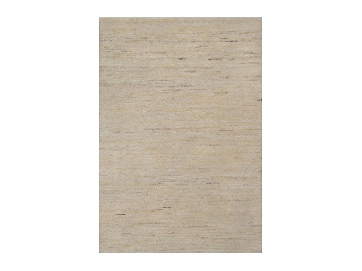 Gabbeh Modern / Contemporary hand-knotted wool rug in Ivory, 2' x 3' — SKU O091295