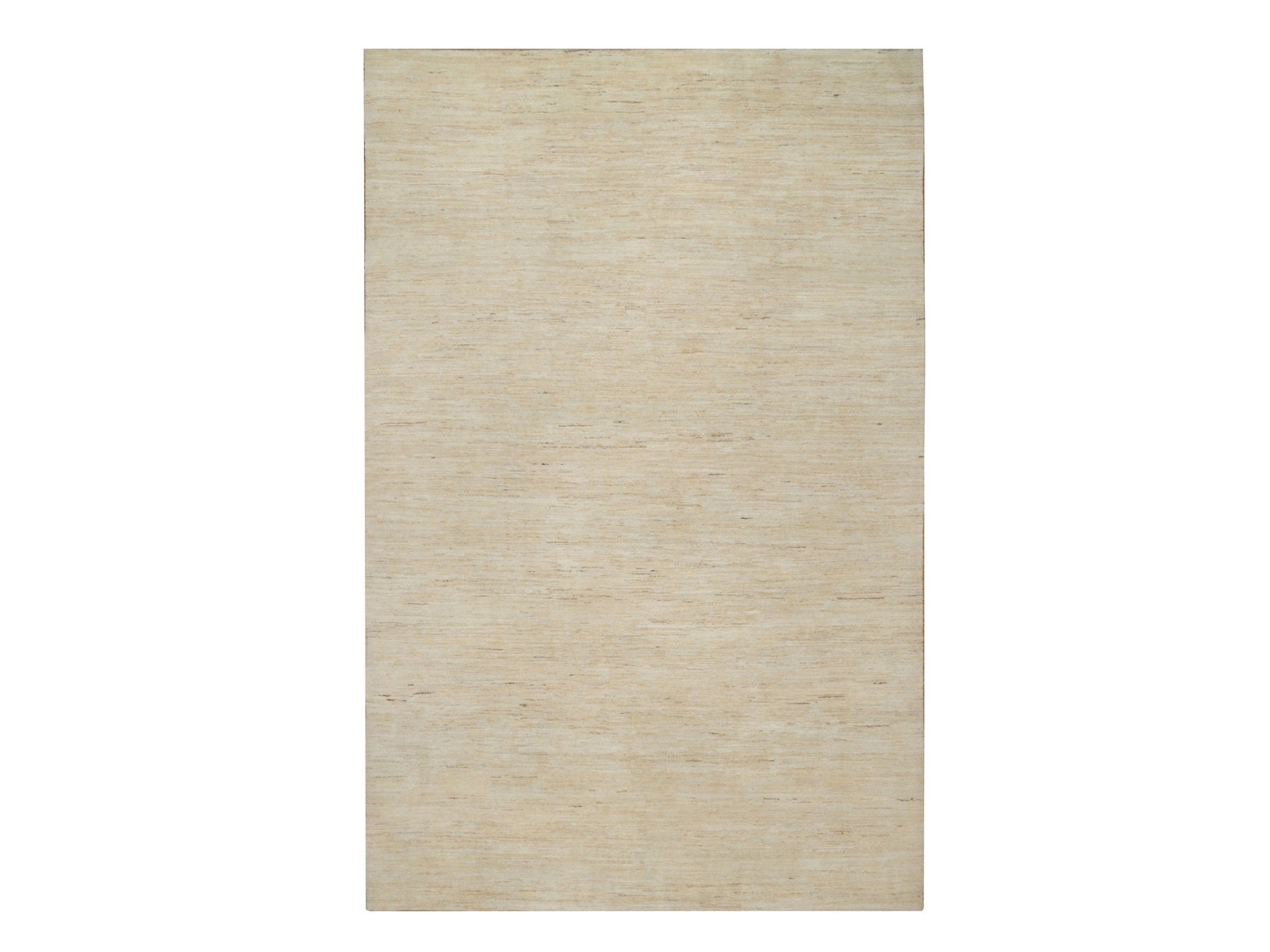 Gabbeh Modern / Contemporary hand-knotted wool rug in Ivory, 6'3" x 9'9" — SKU O091297