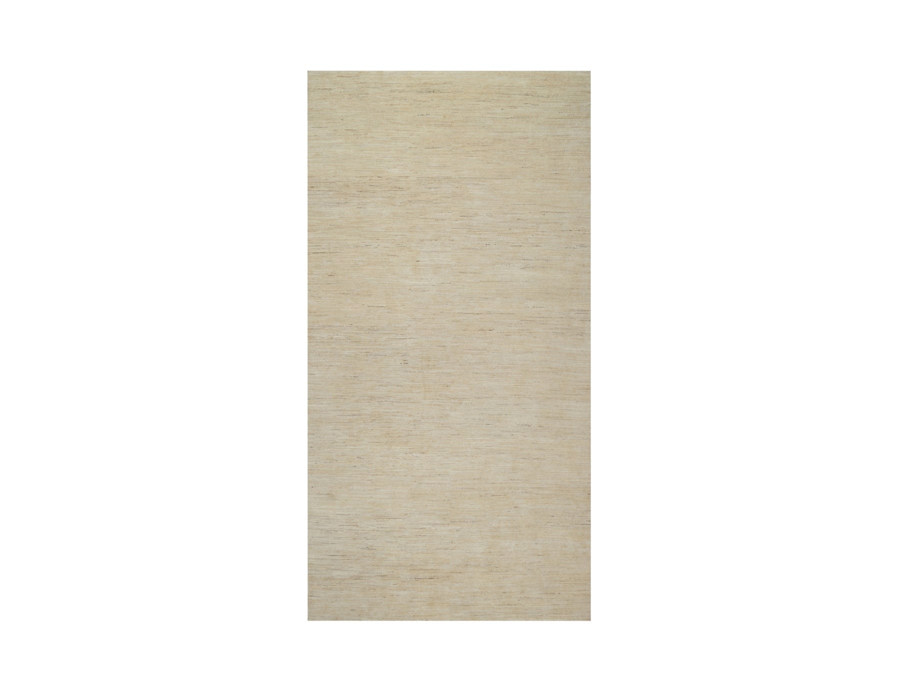 Ivory 6'0" x 11'10" Modern / Contemporary Hand knotted Wool Rug - Sku: O091298