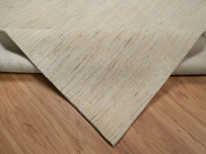 Gabbeh Modern / Contemporary hand-knotted wool runner in Ivory, 6' x 11'10" — SKU O091298 (view 6)