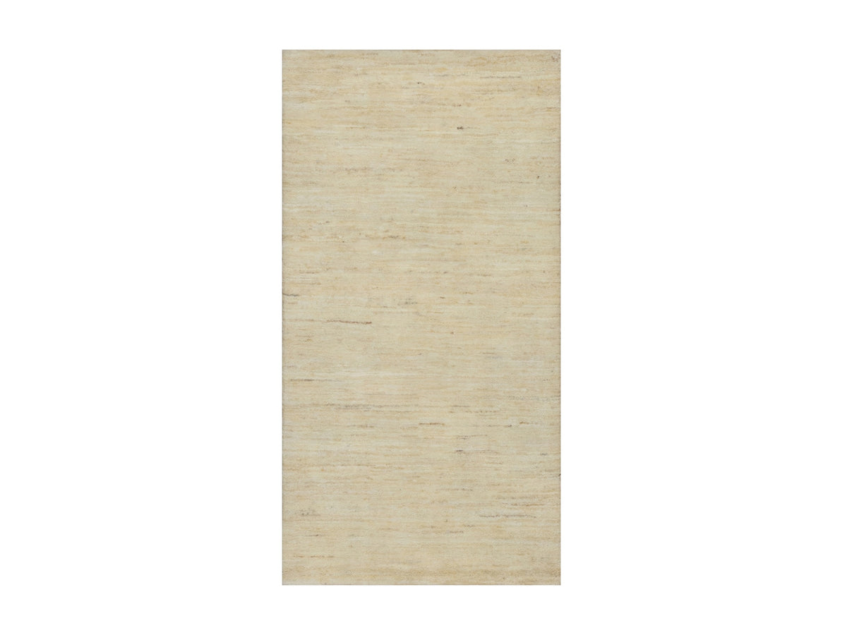 Gabbeh Modern / Contemporary hand-knotted wool rug in Ivory, 2'4" x 4'6" — SKU O091300
