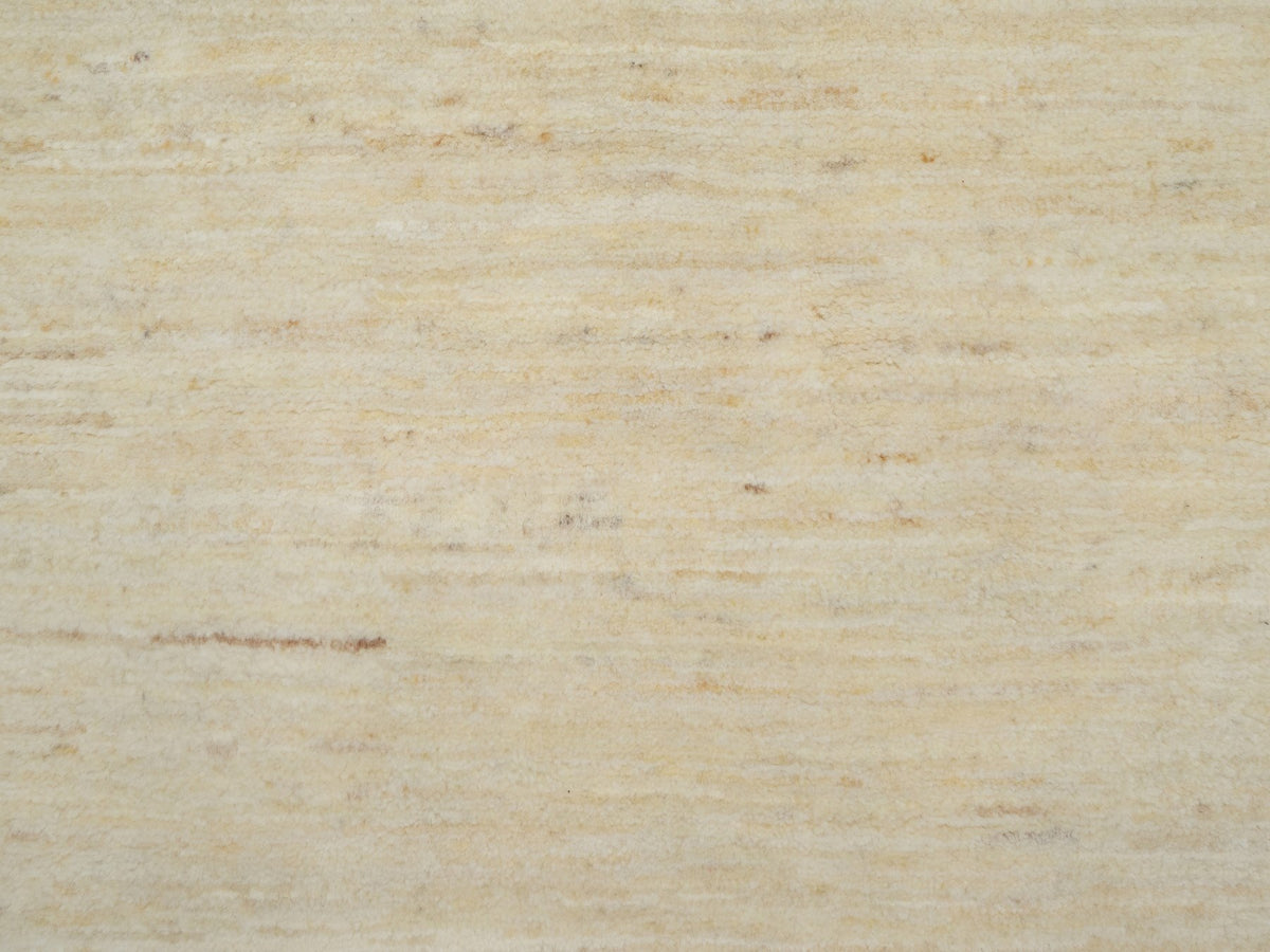Gabbeh Modern / Contemporary hand-knotted wool runner in Ivory, 2'4" x 11'5" — SKU O091301 (view 5)