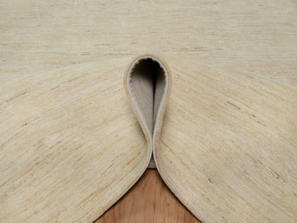 Gabbeh Modern / Contemporary hand-knotted wool rug in Ivory, 6'4" x 9'9" — SKU O091302 (view 5)