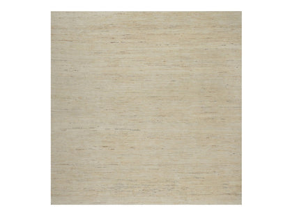 Gabbeh Modern / Contemporary hand-knotted wool rug in Ivory, 6'11" x 7'1" — SKU O091303