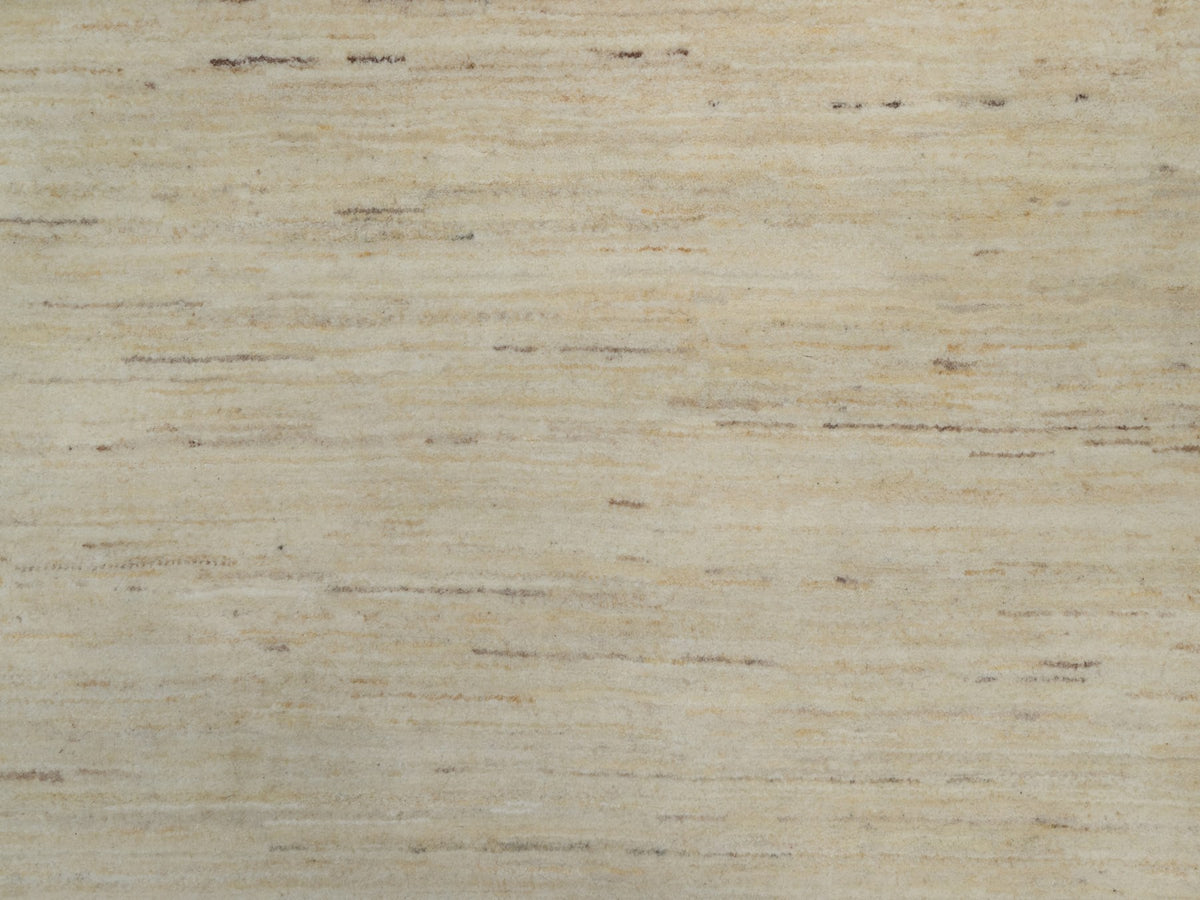 Gabbeh Modern / Contemporary hand-knotted wool rug in Ivory, 6'11" x 7'1" — SKU O091303 (view 5)