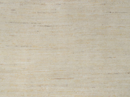 Ivory 2'8" x 15'11" Modern and Contemporary Hand knotted Wool Rug - Sku: O091304