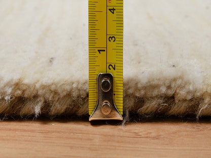 Gabbeh Modern / Contemporary hand-knotted wool runner in Ivory, 2'8" x 15'11" — SKU O091304 (view 7)