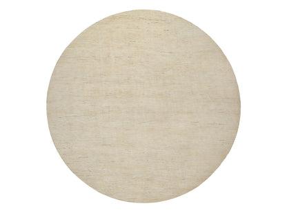 Gabbeh Modern / Contemporary hand-knotted wool rug in Ivory, 11'4" x 11'4" — SKU O091306
