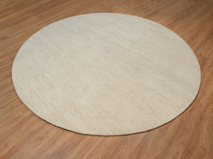 Gabbeh Modern / Contemporary hand-knotted wool rug in Ivory, 11'4" x 11'4" — SKU O091306 (view 3)