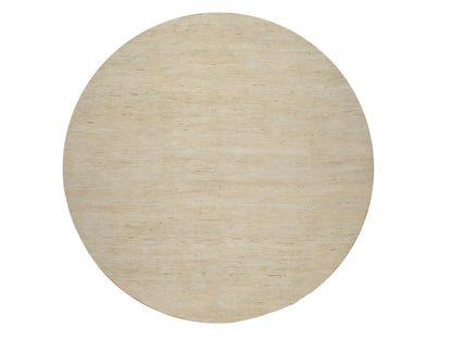 Gabbeh Modern / Contemporary hand-knotted wool rug in Ivory, 9'10" x 9'10" — SKU O091307