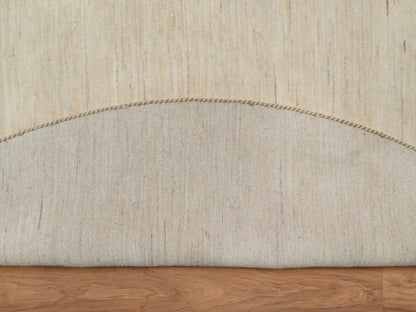Gabbeh Modern / Contemporary hand-knotted wool rug in Ivory, 9'10" x 9'10" — SKU O091307 (view 4)