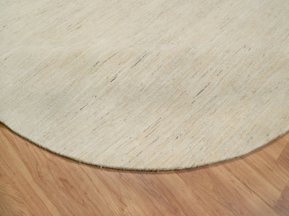 Gabbeh Modern / Contemporary hand-knotted wool rug in Ivory, 9'10" x 9'10" — SKU O091307 (view 6)