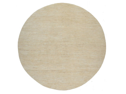 Gabbeh Modern / Contemporary hand-knotted wool rug in Ivory, 7'9" x 7'9" — SKU O091308