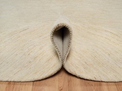 Gabbeh Modern / Contemporary hand-knotted wool rug in Ivory, 7'9" x 7'9" — SKU O091308 (view 5)