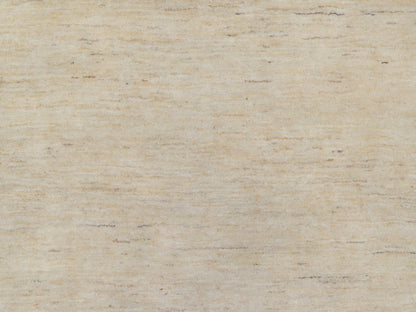 Gabbeh Modern / Contemporary hand-knotted wool runner in Ivory, 8'1" x 15'10" — SKU O091309 (view 8)