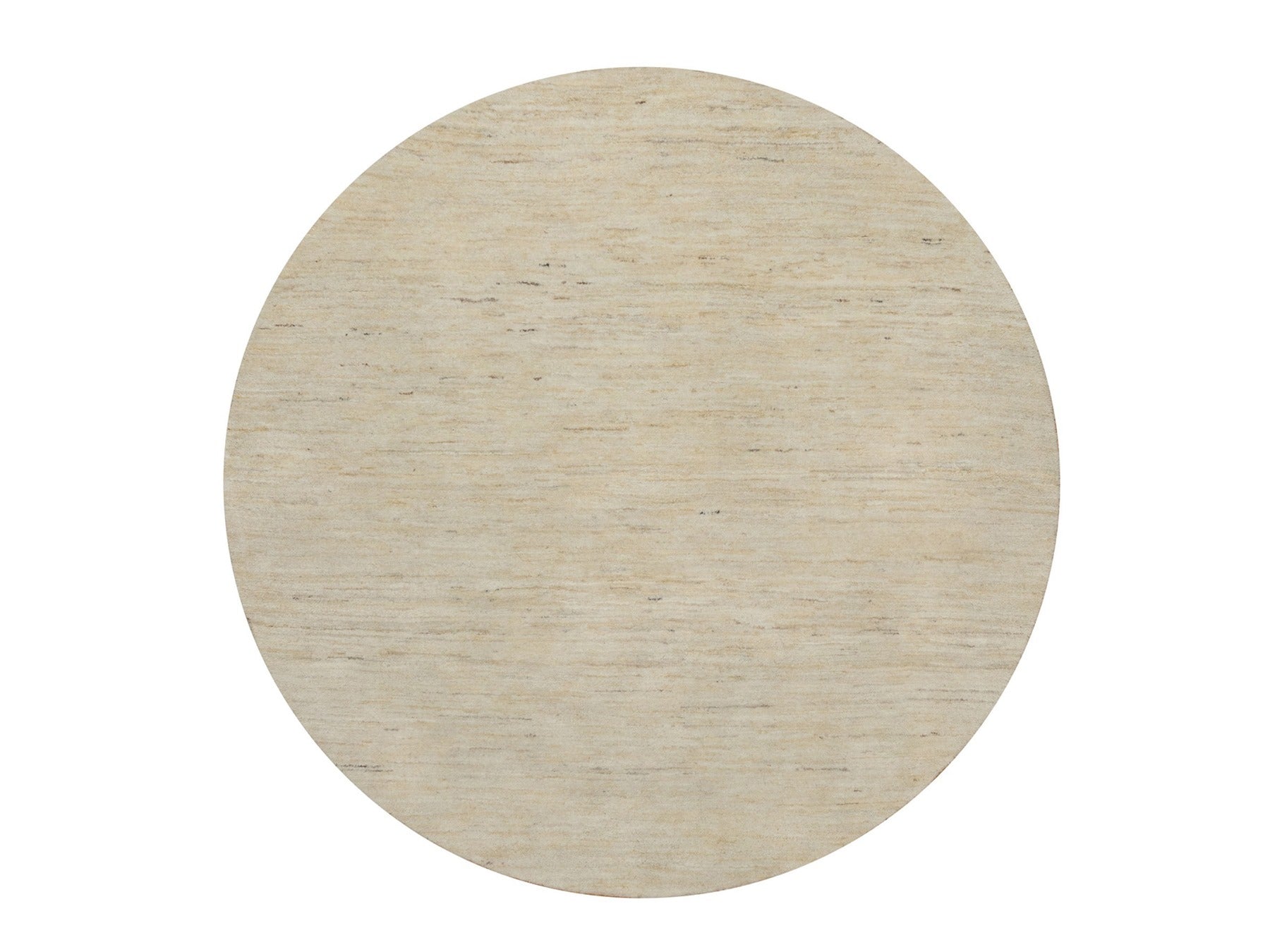 Gabbeh Modern / Contemporary hand-knotted wool rug in Ivory, 4'11" x 4'11" — SKU O091336