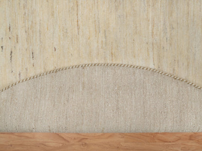 Gabbeh Modern / Contemporary hand-knotted wool rug in Ivory, 4'11" x 4'11" — SKU O091336 (view 3)