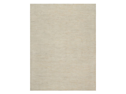 Gabbeh Modern / Contemporary hand-knotted wool rug in Ivory, 8'10" x 11'8" — SKU O091347