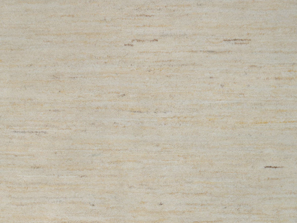 Gabbeh Modern / Contemporary hand-knotted wool rug in Ivory, 8'10" x 11'8" — SKU O091347 (view 8)