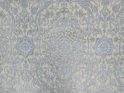 Fine Oriental hand-knotted wool/silk rug in Ivory, 8' x 10'2" — SKU O091352 (view 8)