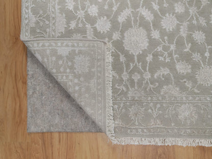 Fine Oriental hand-knotted wool/silk rug in Gray, 3'1" x 5' — SKU O091354 (view 3)
