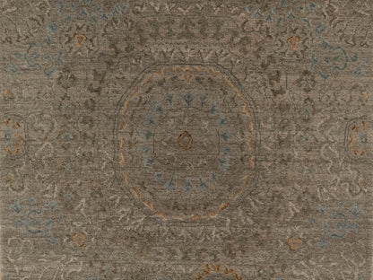 Brown 3'0" x 3'11" Mamluk Hand knotted Wool Rug - Sku: O091359