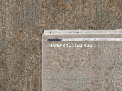 Brown 3'0" x 3'11" Mamluk Hand knotted Wool Rug - Sku: O091359