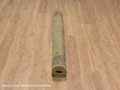 Brown 5'5" x 5'10" Modern / Contemporary Hand knotted Wool Rug - Sku: O091361