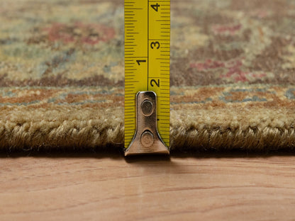 Brown 5'5" x 5'10" Modern / Contemporary Hand knotted Wool Rug - Sku: O091361