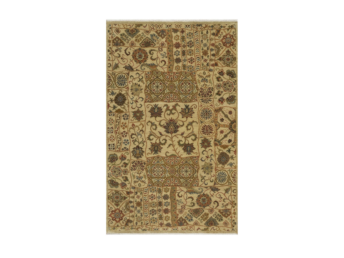 Modern / Contemporary hand-knotted wool rug in Brown, 5' x 8'2" — SKU O091362