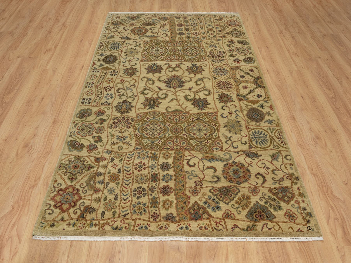 Modern / Contemporary hand-knotted wool rug in Brown, 5' x 8'2" — SKU O091362 (view 2)