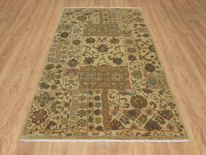 Brown 5'0" x 8'2" Modern / Contemporary Hand knotted Wool Rug - Sku: O091362