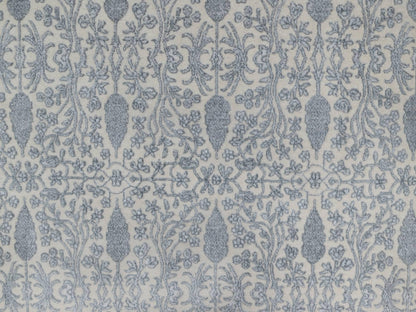 Fine Oriental hand-knotted wool/silk rug in Ivory, 8'8" x 12'1" — SKU O091367 (view 8)