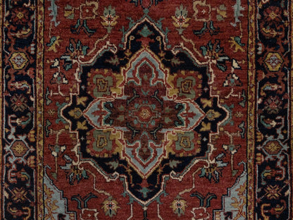 Heriz Heriz hand-knotted wool runner in Red & Midnight Blue, 2'7" x 6'1" — SKU O091368 (view 5)