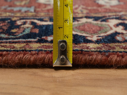 Heriz Heriz hand-knotted wool runner in Red & Midnight Blue, 2'7" x 6'1" — SKU O091368 (view 7)