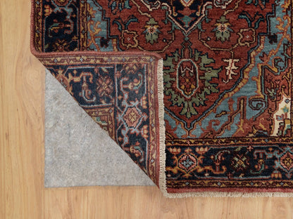 Red 2'7" x 6'1" Traditional Hand knotted Wool Rug - Sku: O091370