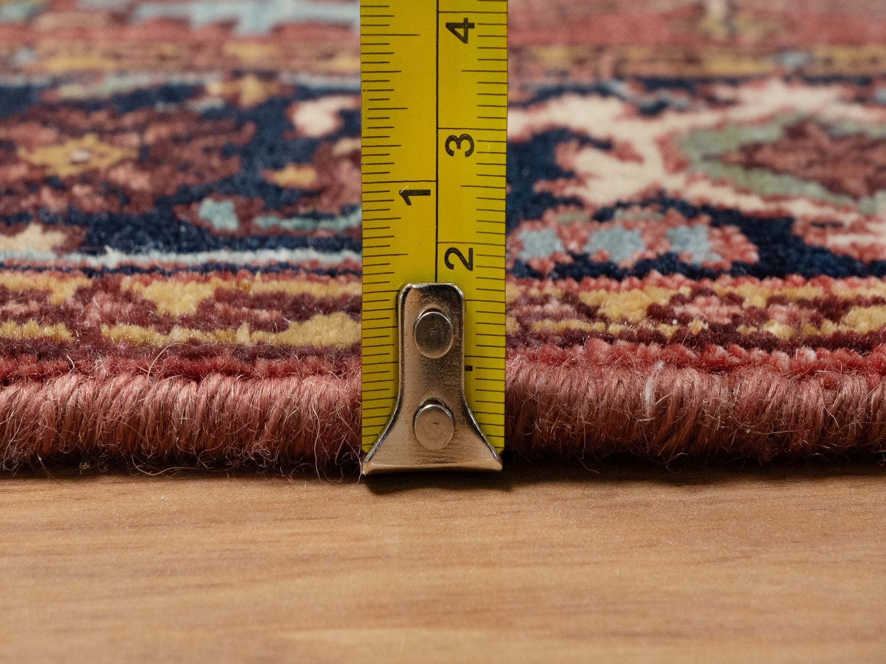 Heriz Heriz hand-knotted wool runner in Red & Midnight Blue, 2'7" x 6'1" — SKU O091370 (view 7)