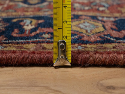 Heriz Heriz hand-knotted wool runner in Red & Midnight Blue, 2'7" x 10' — SKU O091379 (view 7)