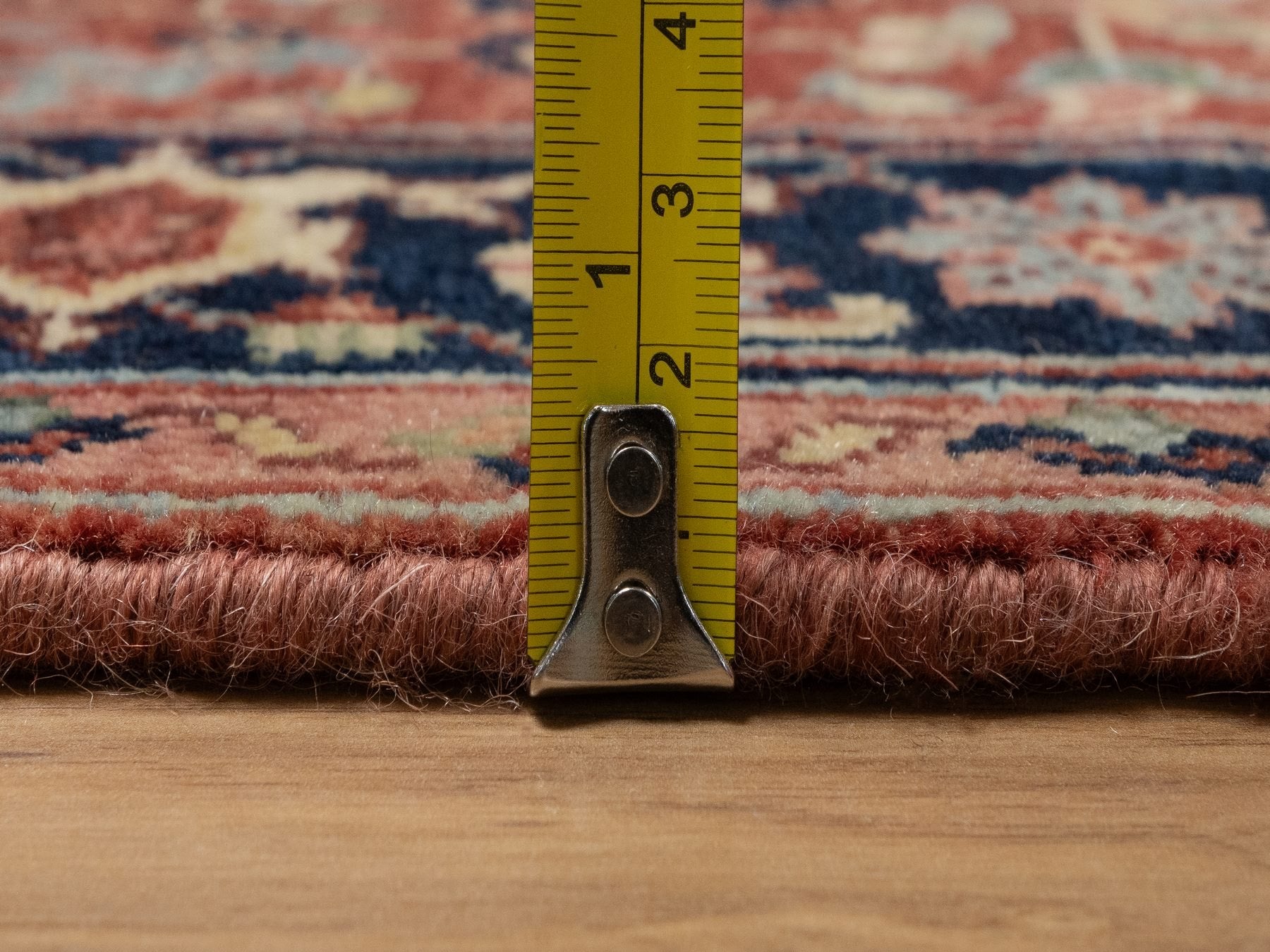 Heriz Heriz hand-knotted wool runner in Red & Midnight Blue, 2'7" x 10'2" — SKU O091383 (view 7)