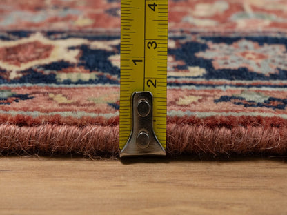 Heriz Heriz hand-knotted wool runner in Red & Midnight Blue, 2'7" x 10'2" — SKU O091383 (view 7)