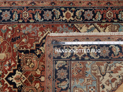Red 2'7" x 10'2" Traditional Hand knotted Wool Rug - Sku: O091383