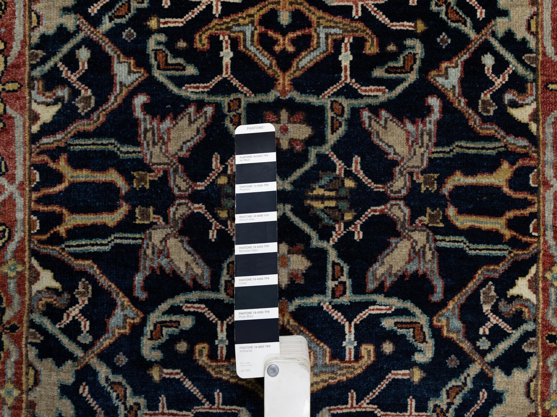 Heriz Heriz hand-knotted wool runner in Blue & Red, 2'7" x 18'1" — SKU O091390 (view 4)