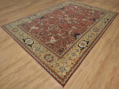 Heriz Heriz hand-knotted wool rug in Red & Gold, 10'1" x 14'2" — SKU O091401 (view 3)
