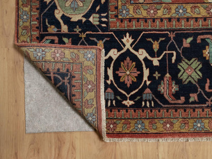 Heriz Heriz hand-knotted wool rug in Red & Midnight Blue, 15'10" x 16'2" — SKU O091404 (view 4)