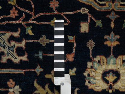 Blue 10'1" x 10'1" Heriz Hand knotted Wool Rug - Sku: O091406