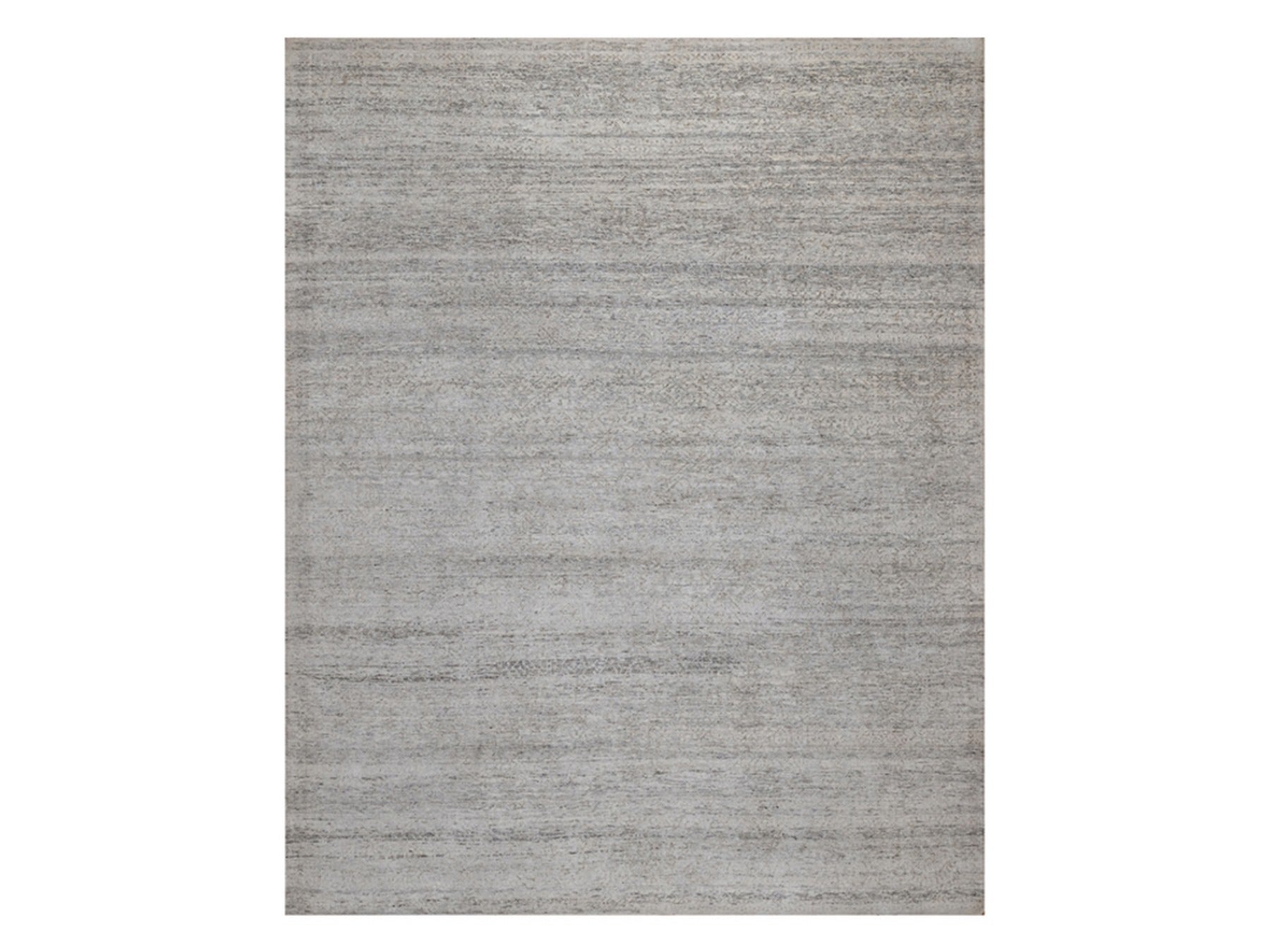 Grey 8'1" x 10'2" Modern and Contemporary Hand knotted Wool Rug - Sku: O091409