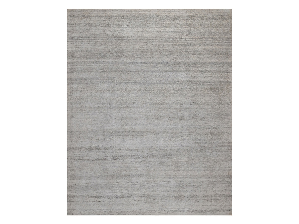 Modern / Contemporary hand-knotted wool rug in Gray, 8'1" x 10'2" — SKU O091409